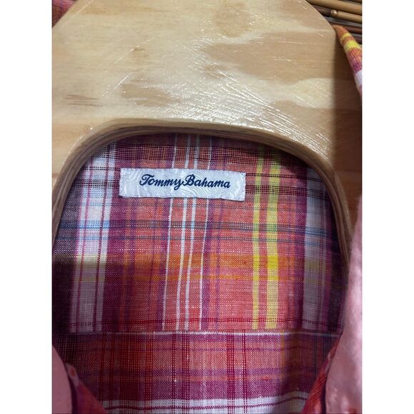 Tommy Bahama Island Zone Long Sleeve Linen Blend Plaid Long Sleeve XXXL - Picture 3 of 8